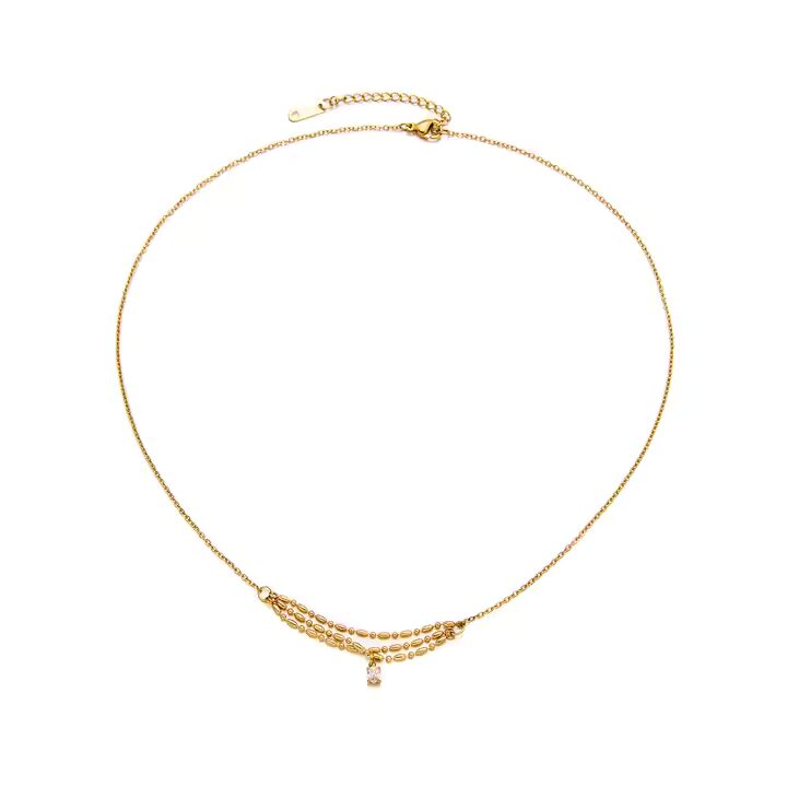 C-305– 18k Gold Plated Stainless Steel Tarnish Free Waterproof Female Jewellery