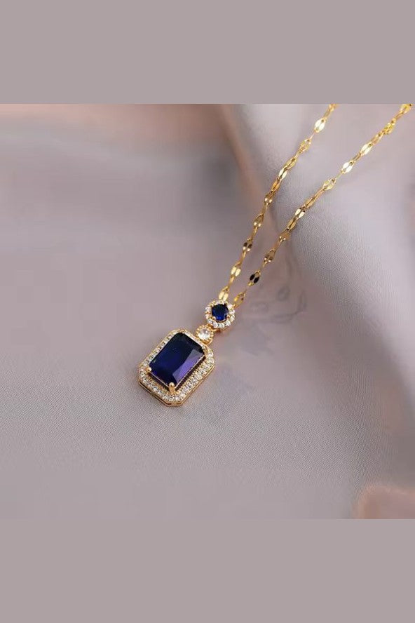 JS-9-BLUE – 18k Gold Plated Stainless Steel Tarnish Free Waterproof Female Jewellery
