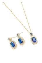 JS-9-BLUE – 18k Gold Plated Stainless Steel Tarnish Free Waterproof Female Jewellery