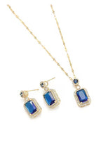 JS-9-BLUE – 18k Gold Plated Stainless Steel Tarnish Free Waterproof Female Jewellery