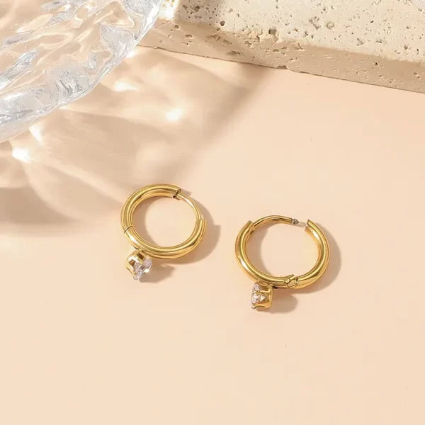 ES-228 -18k Gold Plated Stainless Steel Tarnish Free Waterproof Female Jewellery