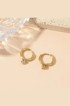 ES-228 -18k Gold Plated Stainless Steel Tarnish Free Waterproof Female Jewellery