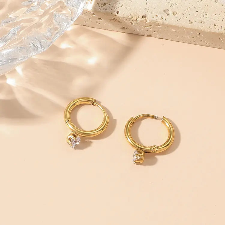 ES-228 -18k Gold Plated Stainless Steel Tarnish Free Waterproof Female Jewellery