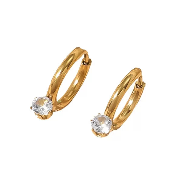 ES-228 -18k Gold Plated Stainless Steel Tarnish Free Waterproof Female Jewellery