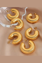 ES-238 – 18k Gold Plated Stainless Steel Tarnish Free Waterproof Female Earrings