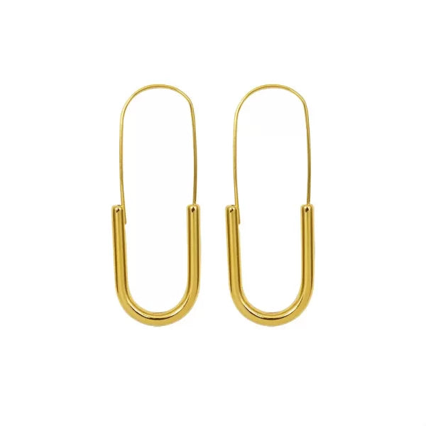 ES-183 18k Gold Plated Stainless Steel Tarnish Free Waterproof Female Earrings