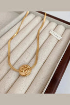 C-206 18k Gold Plated Stainless Steel Tarnish Free Waterproof Female Necklace