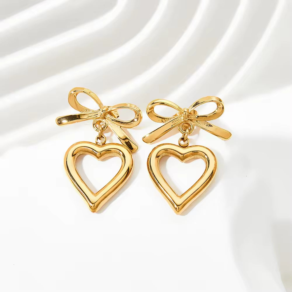 ES-272 – 18k Gold Plated Stainless Steel Tarnish Free Waterproof Female Jewellery
