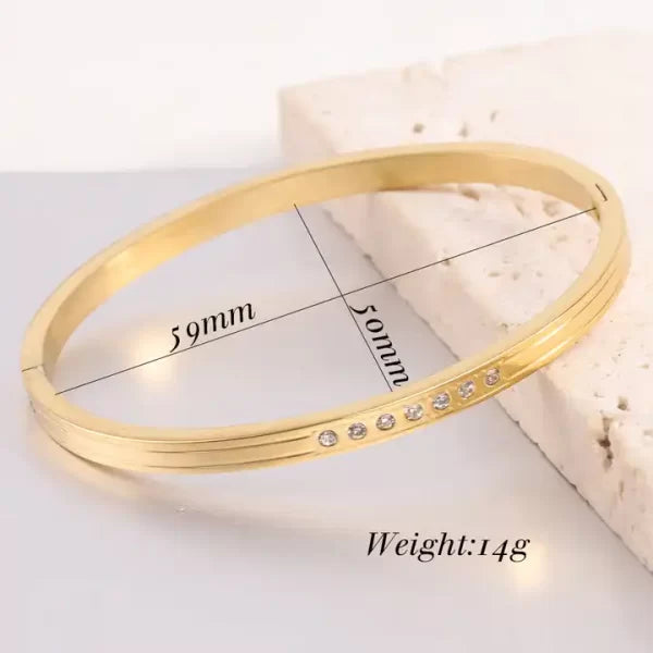 B-55 – 18k Gold Plated Stainless Steel Tarnish Free Waterproof Female Jewellery