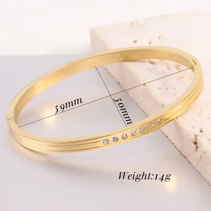 B-55 – 18k Gold Plated Stainless Steel Tarnish Free Waterproof Female Jewellery