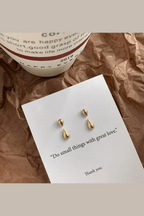 ES-279-18k Gold Plated Stainless Steel Tarnish Free Waterproof Female Earrings