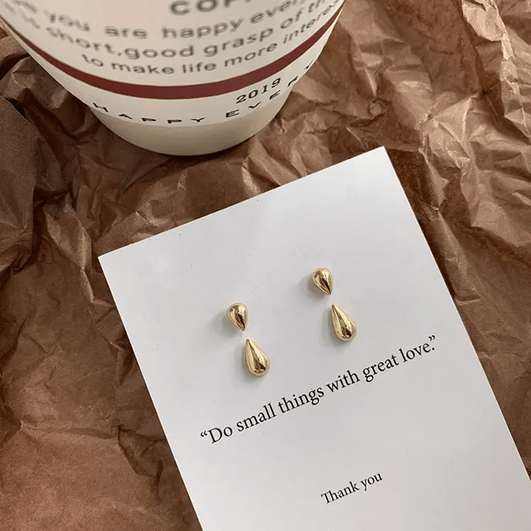 ES-279-18k Gold Plated Stainless Steel Tarnish Free Waterproof Female Earrings