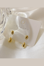 ES-279-18k Gold Plated Stainless Steel Tarnish Free Waterproof Female Earrings