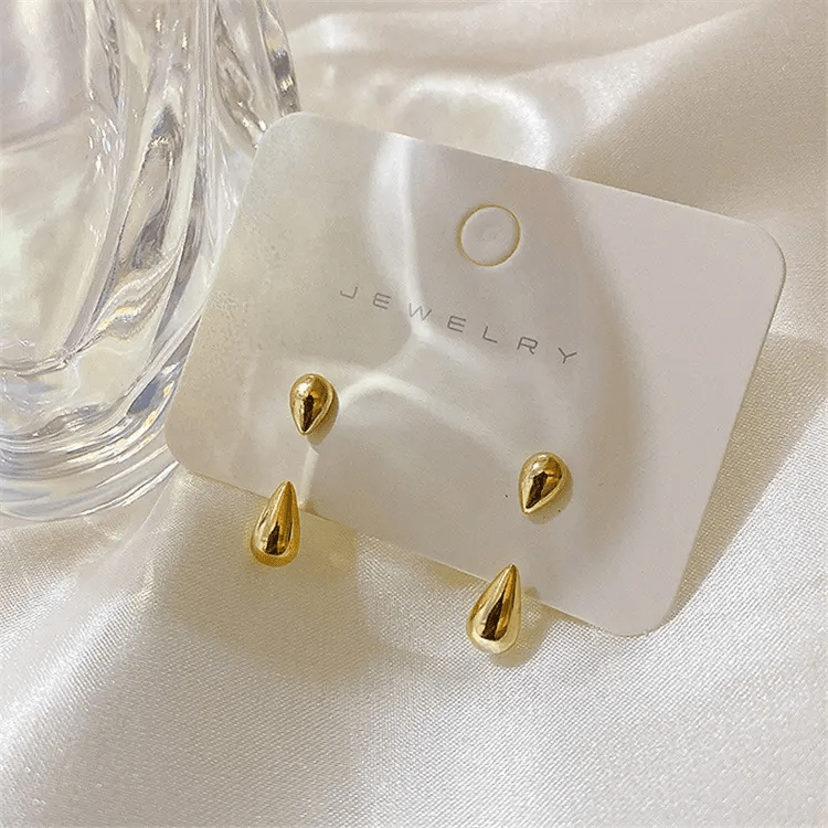ES-279-18k Gold Plated Stainless Steel Tarnish Free Waterproof Female Earrings