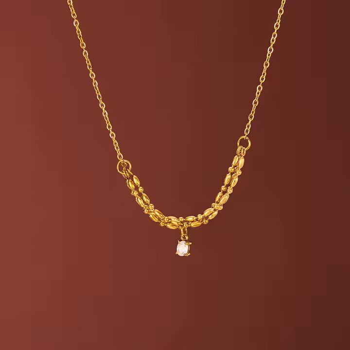 C-305– 18k Gold Plated Stainless Steel Tarnish Free Waterproof Female Jewellery