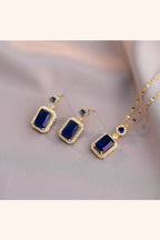 JS-9-BLUE – 18k Gold Plated Stainless Steel Tarnish Free Waterproof Female Jewellery
