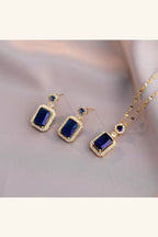 JS-9-BLUE – 18k Gold Plated Stainless Steel Tarnish Free Waterproof Female Jewellery