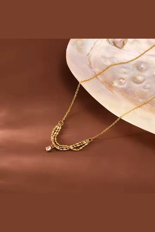 C-305– 18k Gold Plated Stainless Steel Tarnish Free Waterproof Female Jewellery