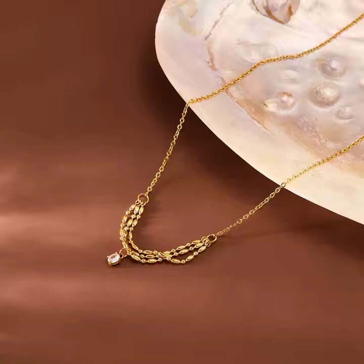 C-305– 18k Gold Plated Stainless Steel Tarnish Free Waterproof Female Jewellery
