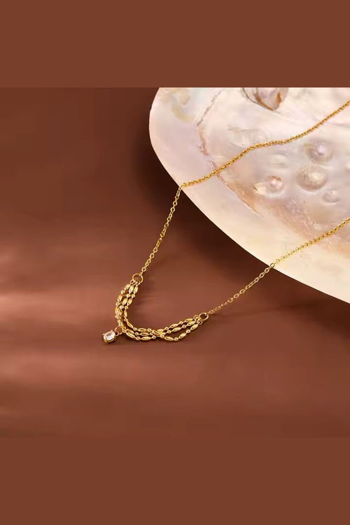 C-305– 18k Gold Plated Stainless Steel Tarnish Free Waterproof Female Jewellery