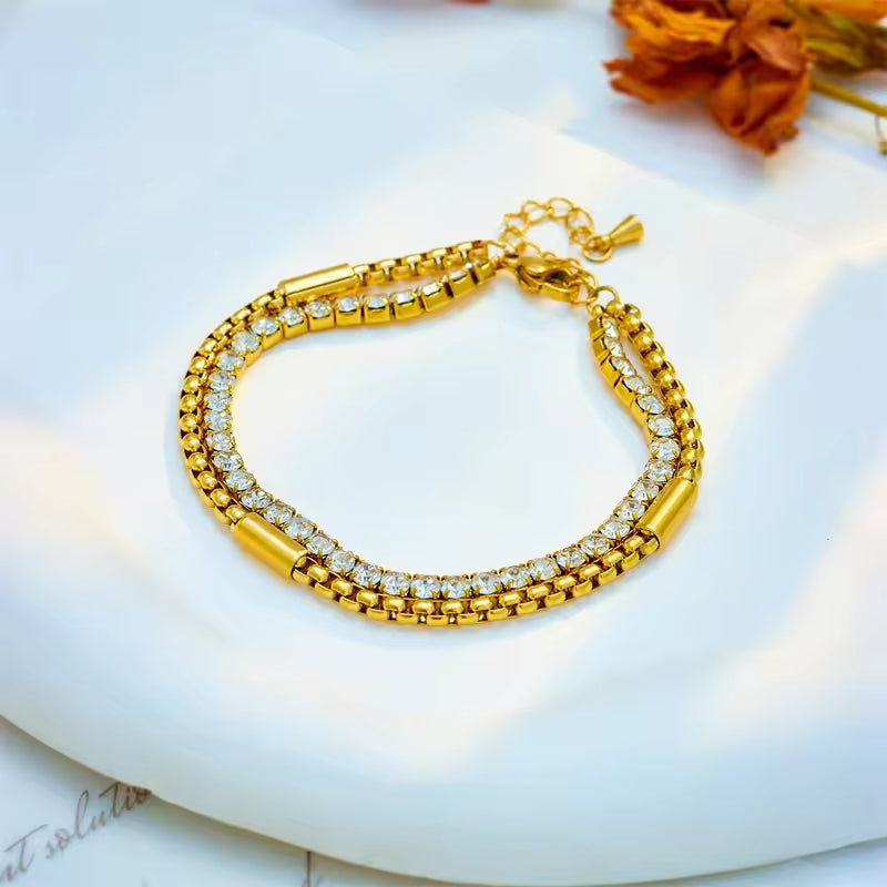 B-78 – 18k Gold Plated Stainless Steel Tarnish Free Waterproof Female Jewellery
