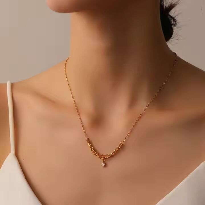 C-305– 18k Gold Plated Stainless Steel Tarnish Free Waterproof Female Jewellery
