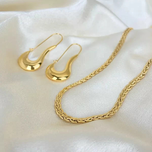 ES-218 – 18k Gold Plated Stainless Steel Tarnish Free Waterproof Female Jewellery