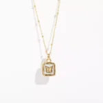 C-193 STAINLESS STEEL 18K GOLD PLATED ANTI TARNISH NECKLACE