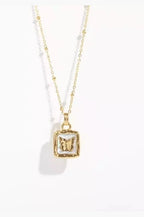 C-193 STAINLESS STEEL 18K GOLD PLATED ANTI TARNISH NECKLACE