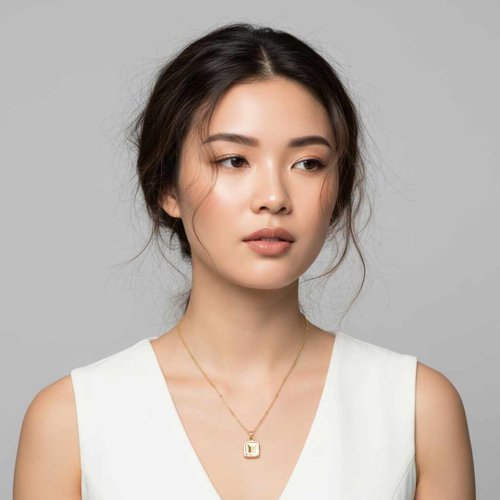 C-193 STAINLESS STEEL 18K GOLD PLATED ANTI TARNISH NECKLACE