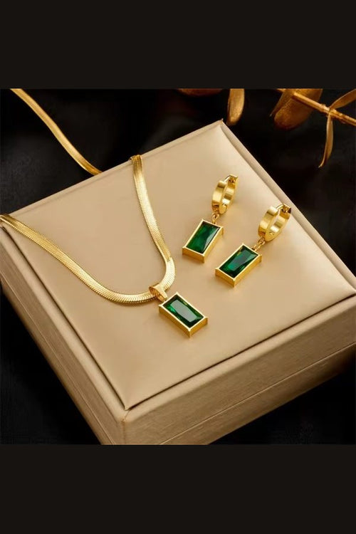 JS-14 – 18k Gold Plated Stainless Steel Tarnish Free Waterproof Female Jewellery