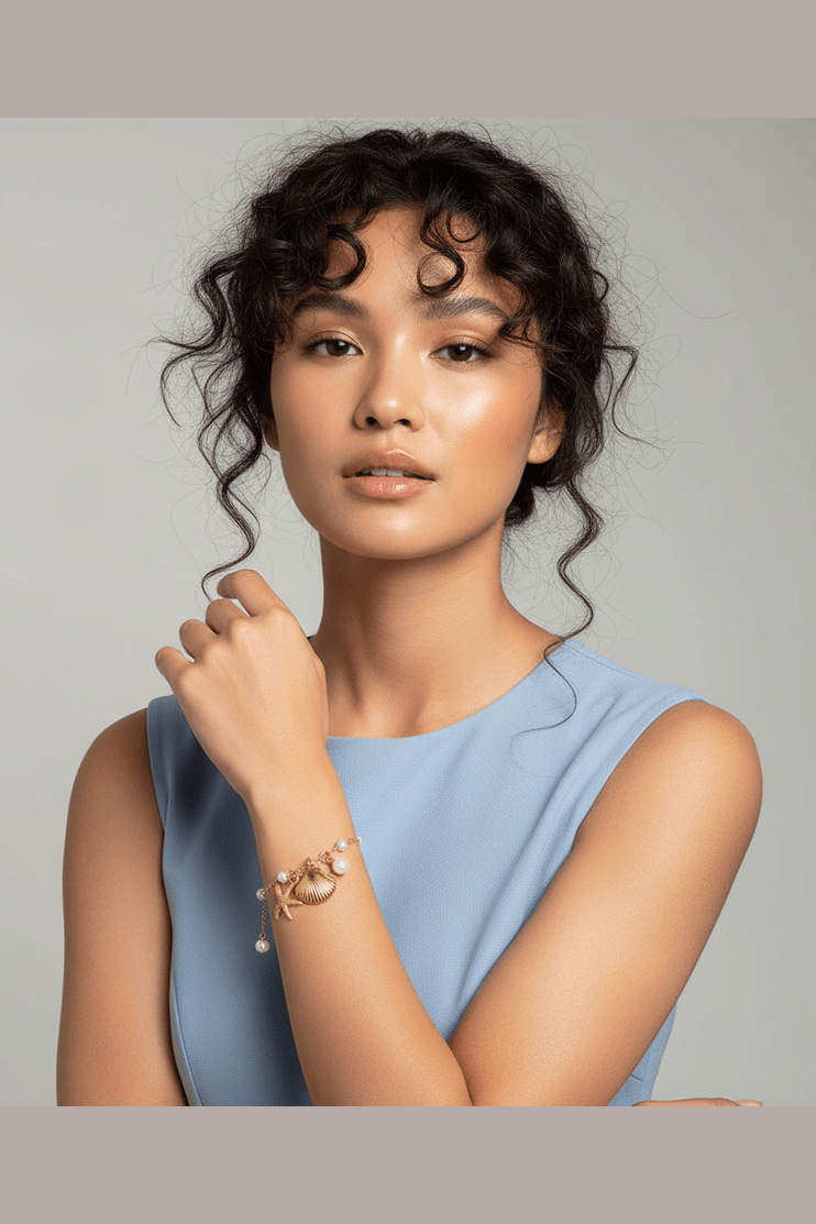 B-89 – 18k Gold Plated Stainless Steel Tarnish Free Waterproof Female Jewellery