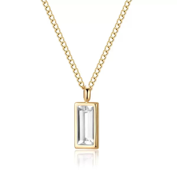 C-197 ONLY WHITE AVAILABLE 18k Gold Plated Stainless Steel Tarnish Free Waterproof Female Necklace