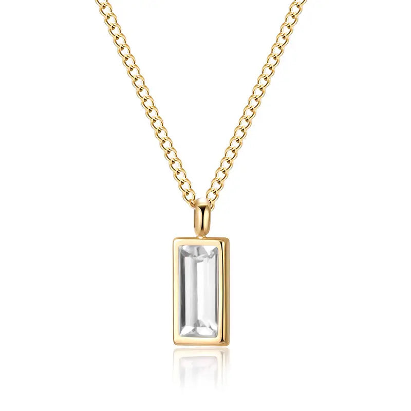 C-197 ONLY WHITE AVAILABLE 18k Gold Plated Stainless Steel Tarnish Free Waterproof Female Necklace