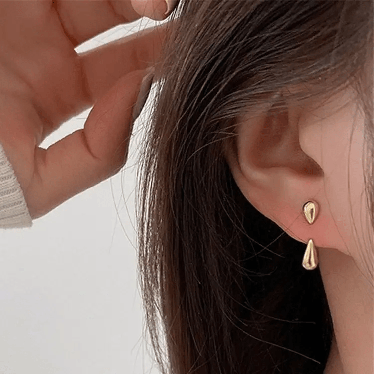 ES-279-18k Gold Plated Stainless Steel Tarnish Free Waterproof Female Earrings