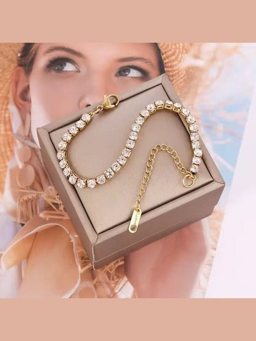 B-63 – 18k Gold Plated Stainless Steel Tarnish Free Waterproof Female Jewellery