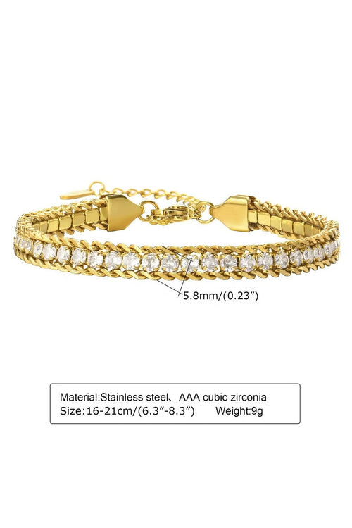 B-62 – 18k Gold Plated Stainless Steel Tarnish Free Waterproof Female Jewellery