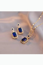 JS-9-BLUE – 18k Gold Plated Stainless Steel Tarnish Free Waterproof Female Jewellery
