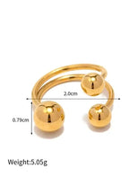 Mia 18k Gold Plated Stainless Steel Ring