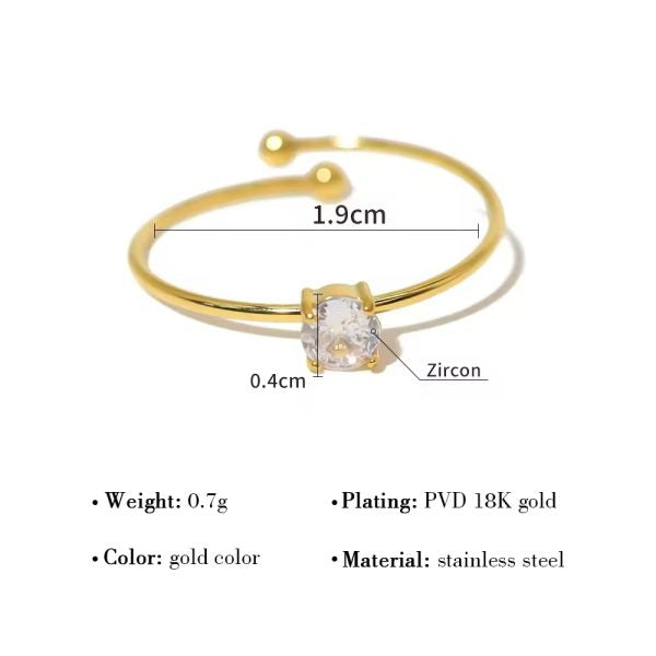 R-126 – 18k Gold Plated Stainless Steel Tarnish Free Waterproof Female Jewellery