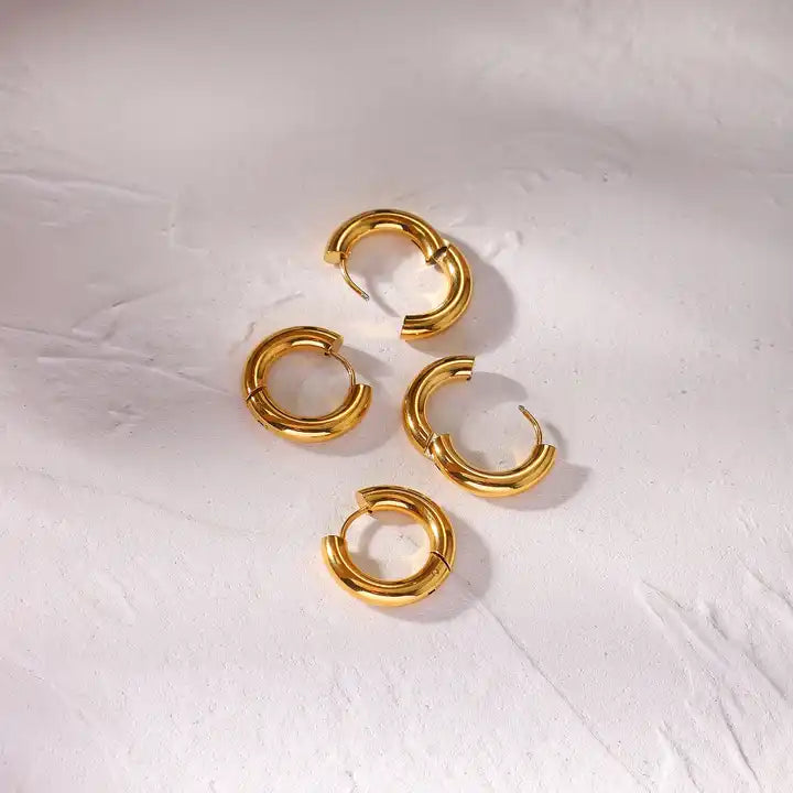 ES-255 – 18k Gold Plated Stainless Steel Tarnish Free Waterproof Female Jewellery