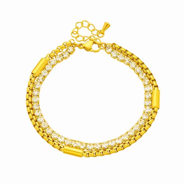 B-78 – 18k Gold Plated Stainless Steel Tarnish Free Waterproof Female Jewellery