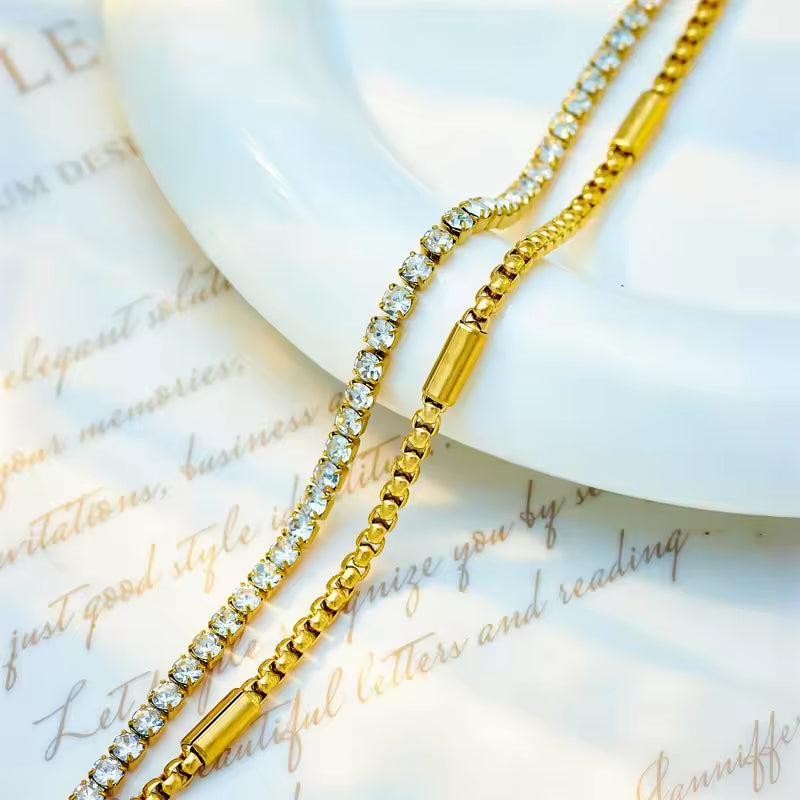 B-78 – 18k Gold Plated Stainless Steel Tarnish Free Waterproof Female Jewellery