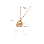 C-193 STAINLESS STEEL 18K GOLD PLATED ANTI TARNISH NECKLACE