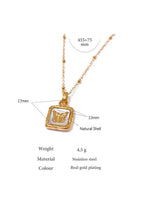 C-193 STAINLESS STEEL 18K GOLD PLATED ANTI TARNISH NECKLACE