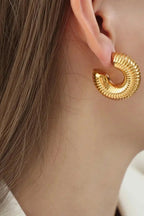 ES-238 – 18k Gold Plated Stainless Steel Tarnish Free Waterproof Female Earrings