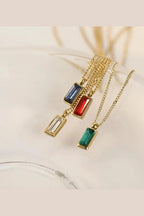 C-197 ONLY WHITE AVAILABLE 18k Gold Plated Stainless Steel Tarnish Free Waterproof Female Necklace