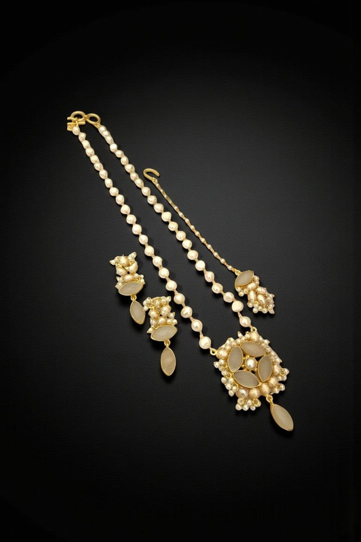Haritha real pearl combo set