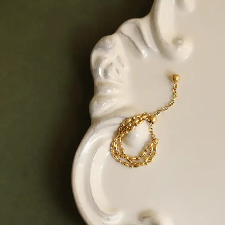 R-100 – 18k Gold Plated Stainless Steel Tarnish Free Waterproof Female Jewellery