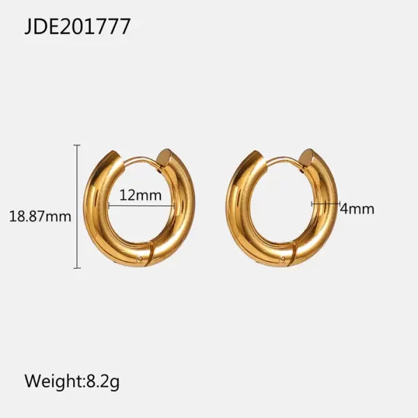 ES-255 – 18k Gold Plated Stainless Steel Tarnish Free Waterproof Female Jewellery